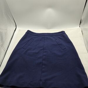 Mario Serrani Deep Blue Mini A-Line Womens Skirt Size 6